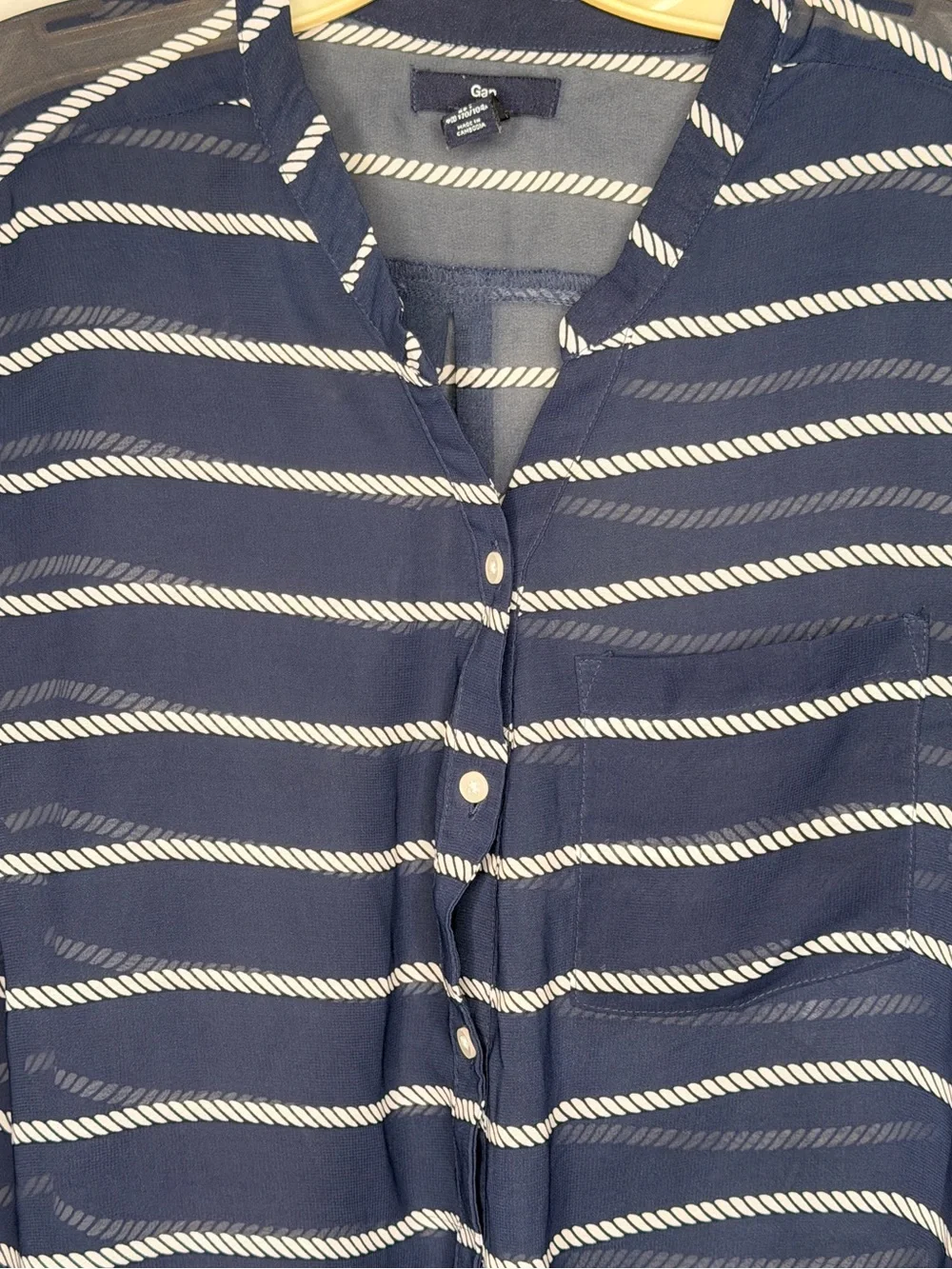 Gap Navy Sheer Top - Picture 2 of 7